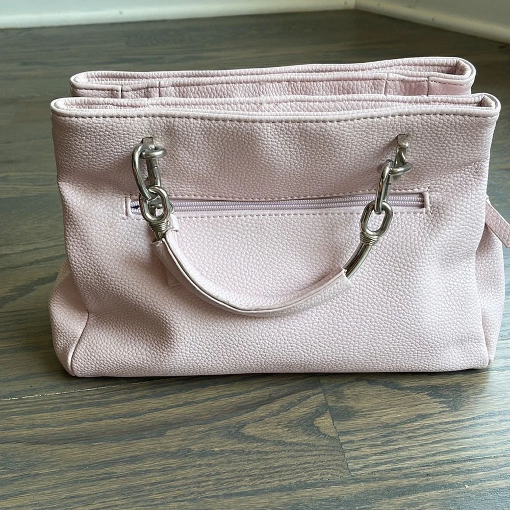 Women’s Lulu by Lulu Guinness Pink Pebble Grain Leather Satchel Bag